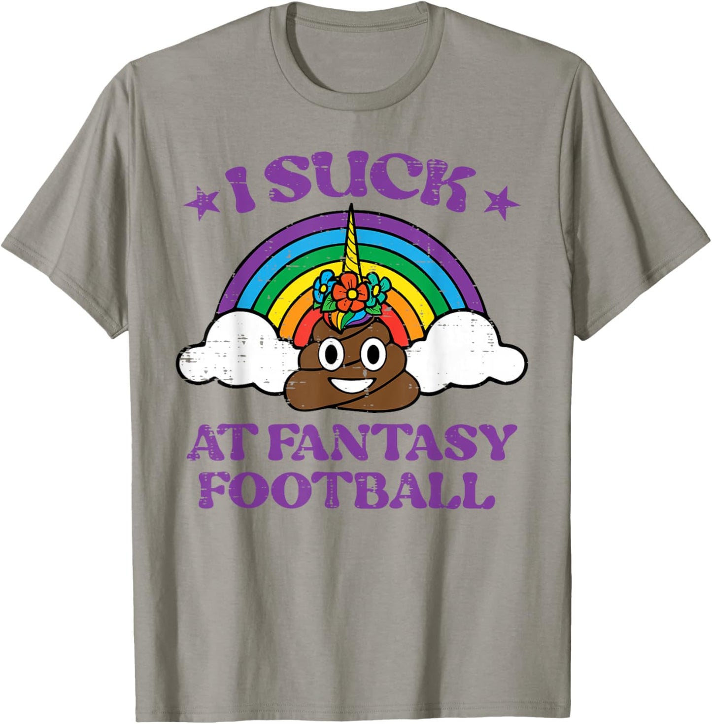 Funny Pink Fantasy Football Loser Shirt Flower Rainbow Men T-Shirt - T-Shirt | Sand