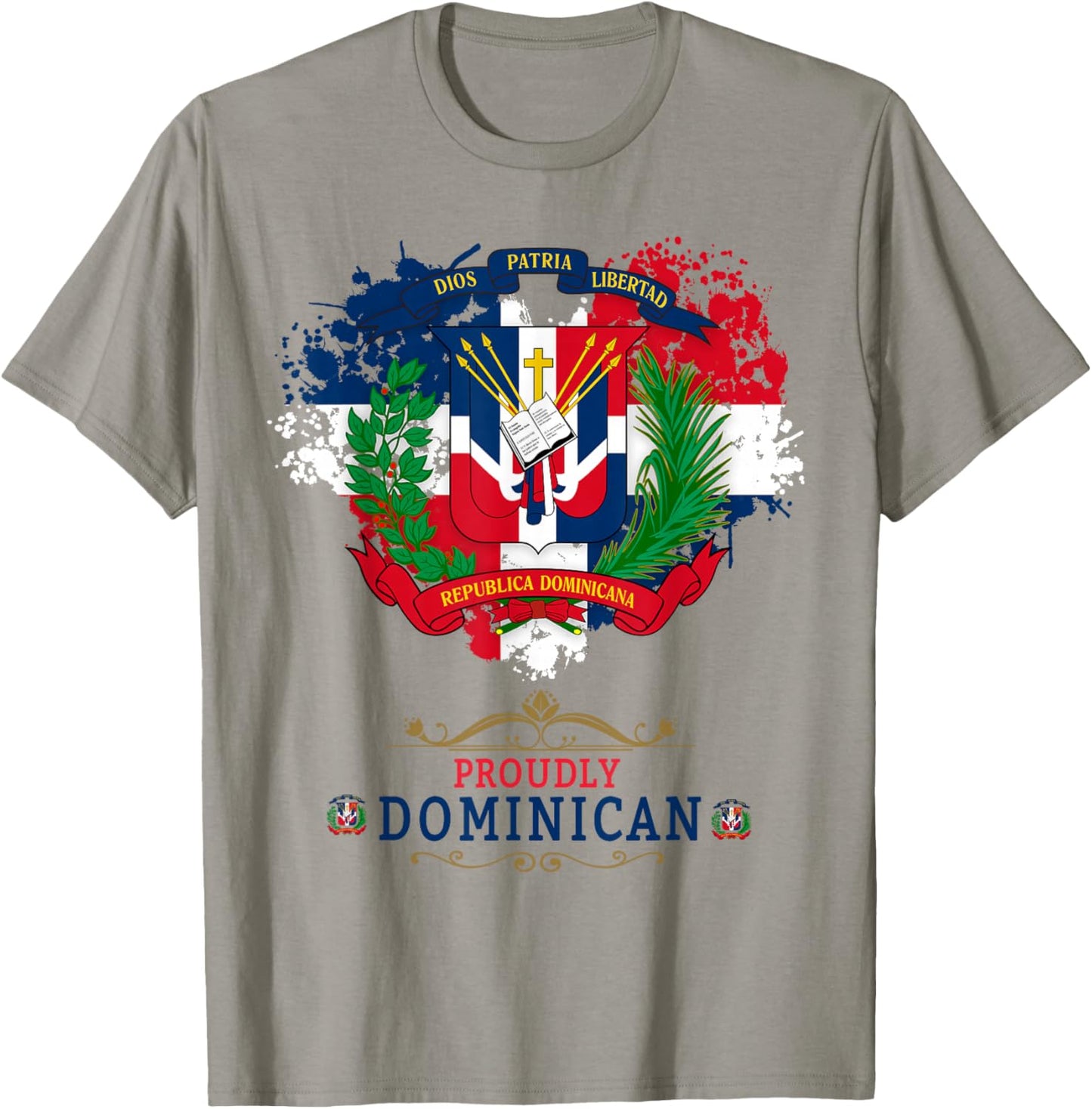 Coat of Arms Republica Dominicana For Kids & Dominican Flag T-Shirt - T-Shirt | Sand