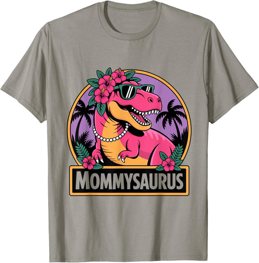 Mommy Dino Mommysaurus Dinosaur Birthday Mamasaurus T-Shirt - T-Shirt | Sand