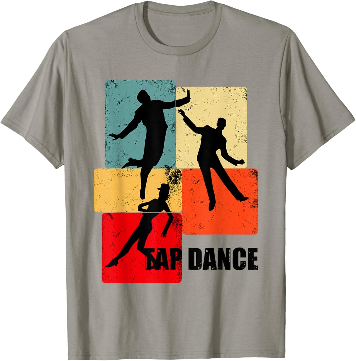 Retro Tap dancer Shirts | Tap Dancing for Tap Dancer | White, Small, Classic Fit, Short Sleeve T-Shirt - T-Shirt | Sand