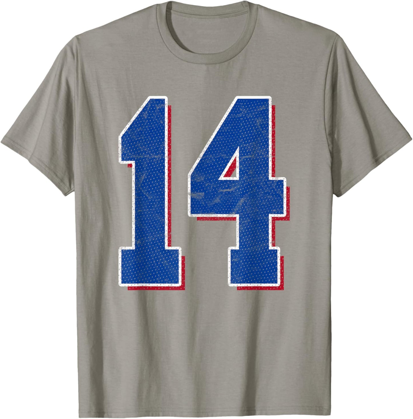Number 14 Numbered Uniform Sports Team Jersey 14th Birthday T-Shirt - T-Shirt | Sand
