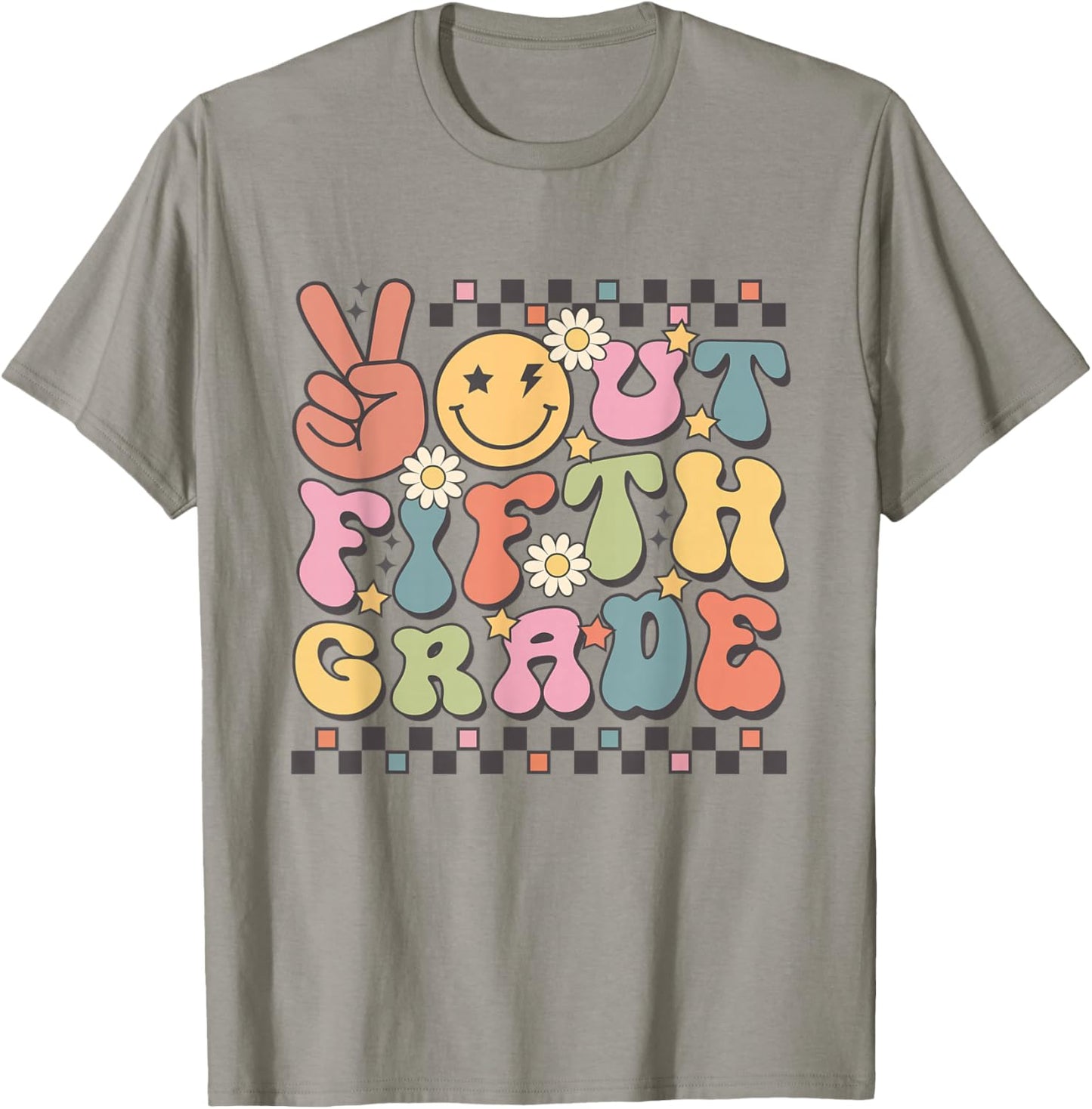 Last Day Of 5th Grade Peace Out Fifth Grade Graduation T-Shirt - T-Shirt | Sand