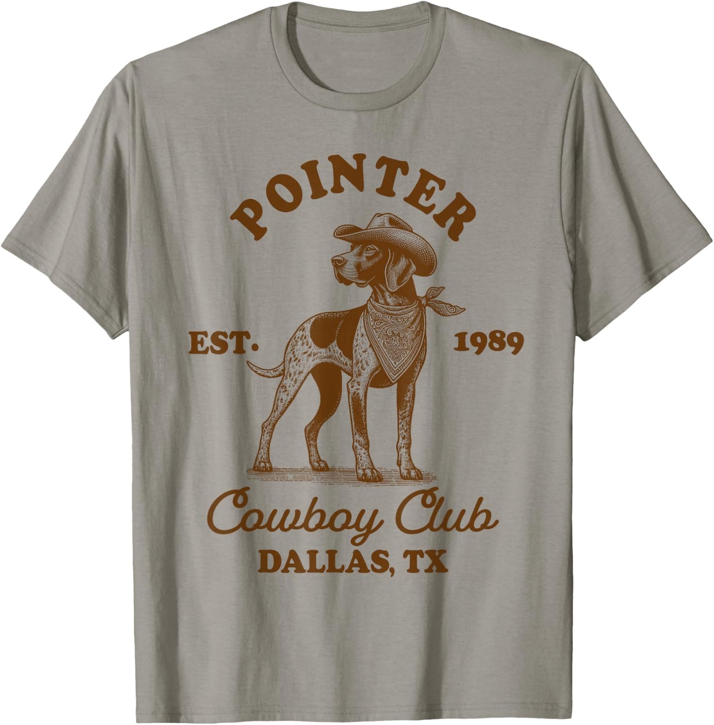 German Shorthaired Pointer Mom Howdy Pointer Cowboys Club T-Shirt - T-Shirt | Sand
