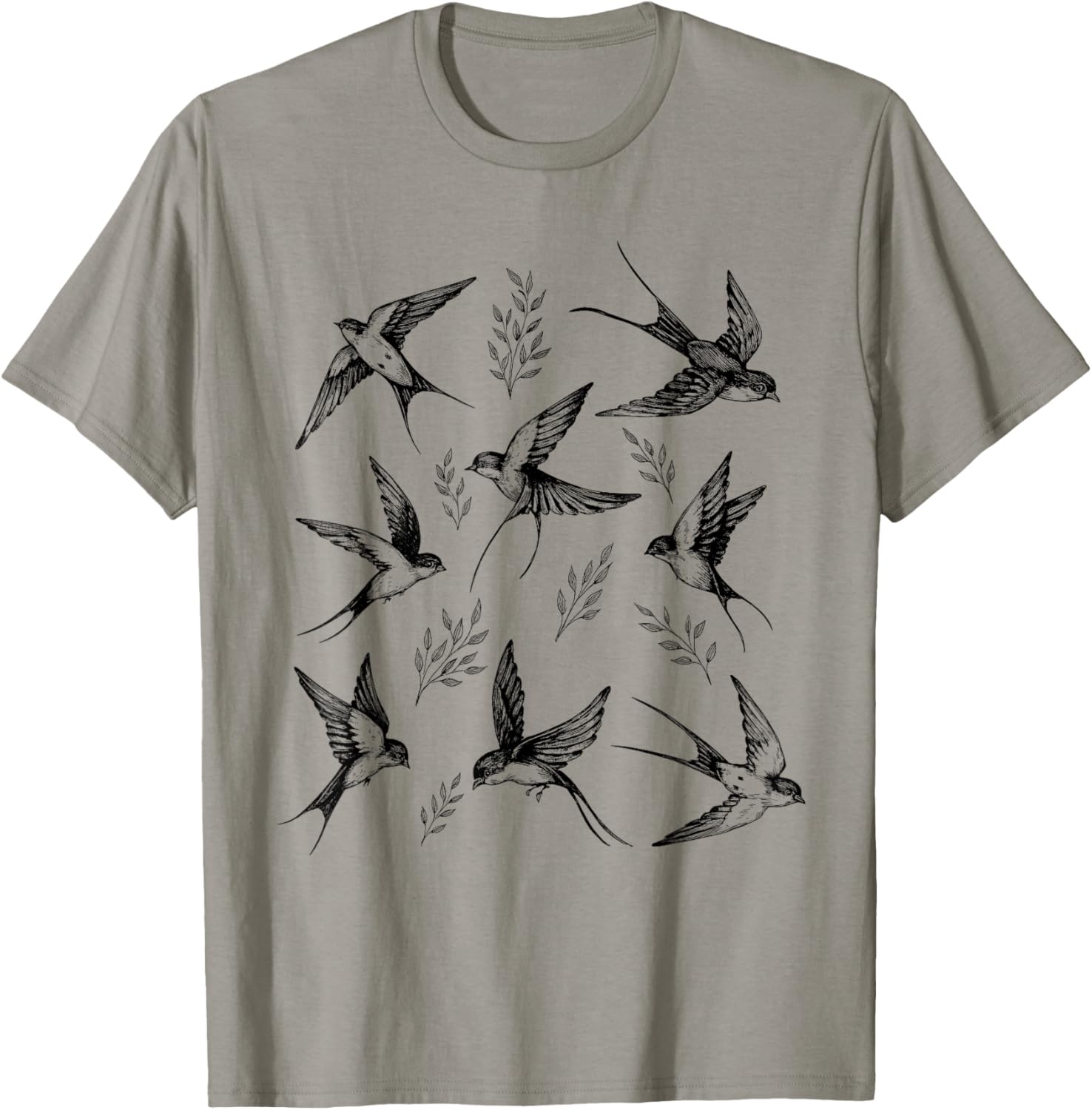 Swallow Bird Lover Vintage Nature Lover Swallow Whisperer T-Shirt - T-Shirt | Sand
