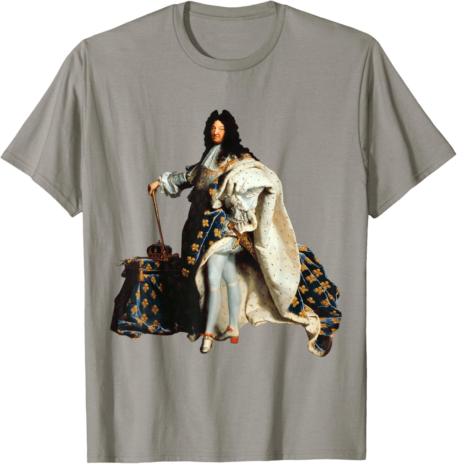Louis XIV, Louis 14, French King Royalist Fleur de Lys T-Shirt - T-Shirt | Sand