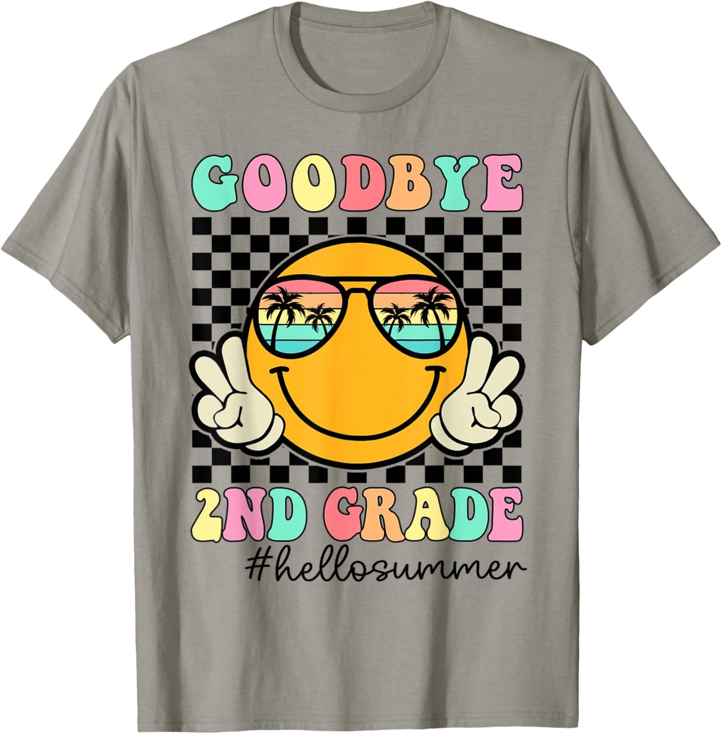 Goodbye 2nd Grade Graduation Class Of 2024 Hello Summer Men Women Girls Kids T-Shirt - T-Shirt | Sand