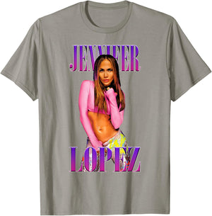 Jennifer Lopez Pink Pose White T-Shirt - T-Shirt | Sand