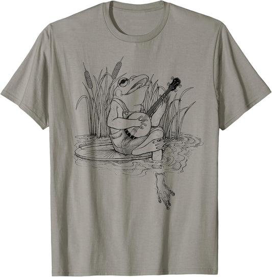 Cottagecore Aesthetic Frog Lover Cottagecore Frog - Green, -Child, Small, Short Sleeve T-Shirt - T-Shirt | Sand