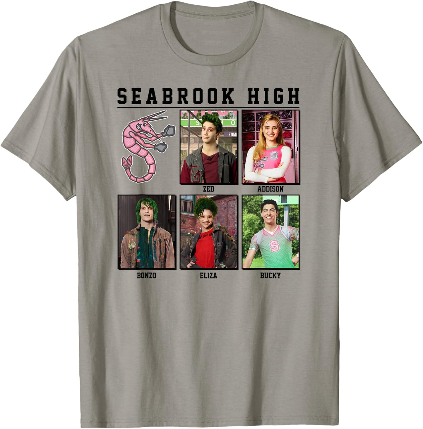 Zombies - Seabrook Yearbook Zed Addison Bonzo Eliza Bucky T-Shirt - T-Shirt | Sand