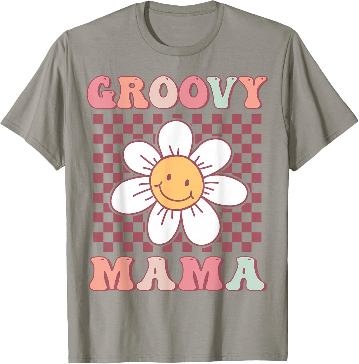 Cute Groovy Mama Matching Family Birthday Party Daisy Flower T-Shirt - T-Shirt | Sand
