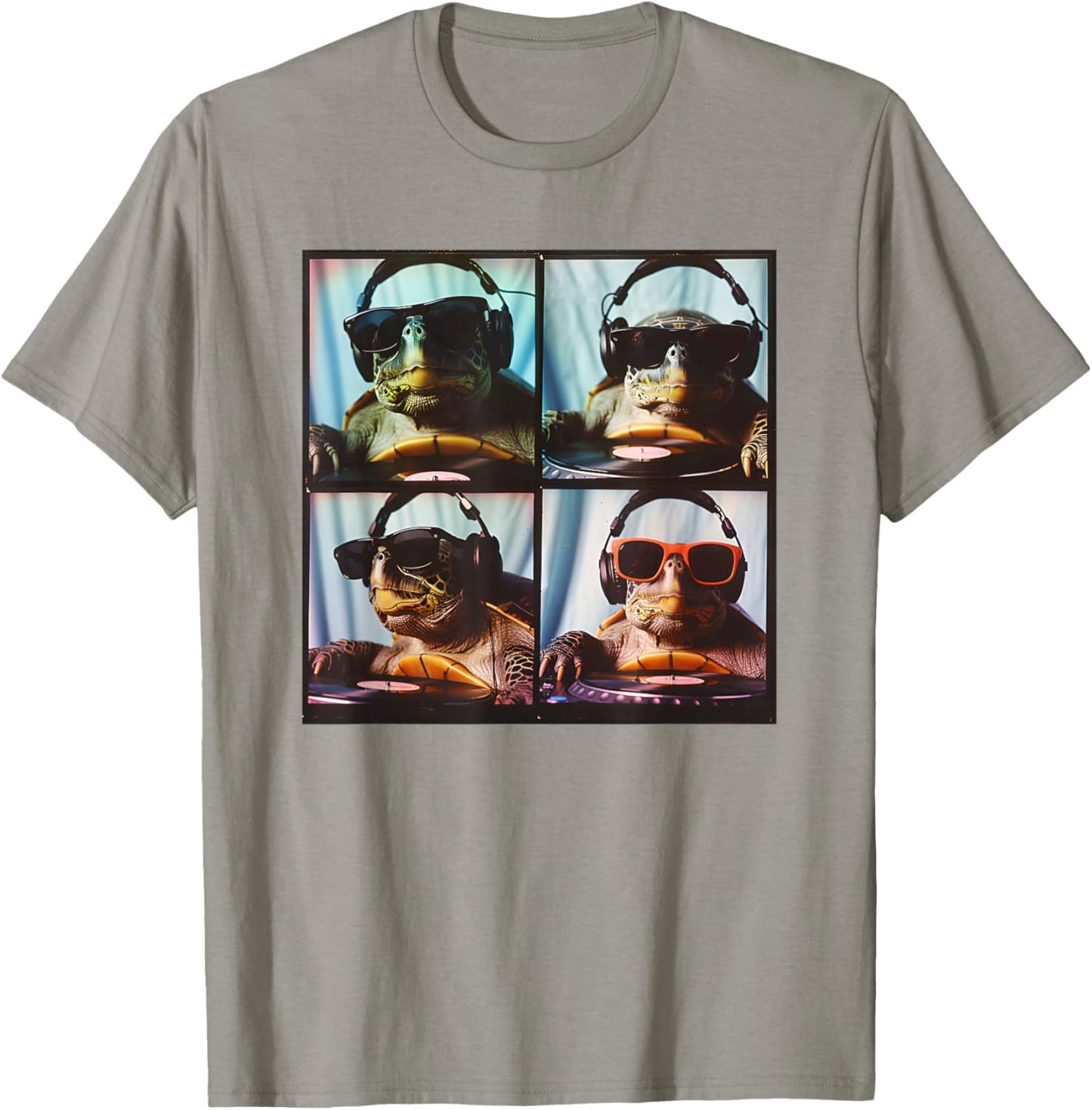 Funny Turtle Face Animal Photobooth Unique Pet Turtle Mom T-Shirt - T-Shirt | Sand