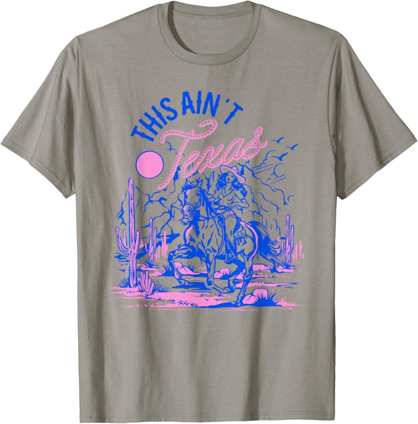 This Ain’t Texas Cowgirl Queen Bee Silhouette Texas Holdem T-Shirt - T-Shirt | Sand