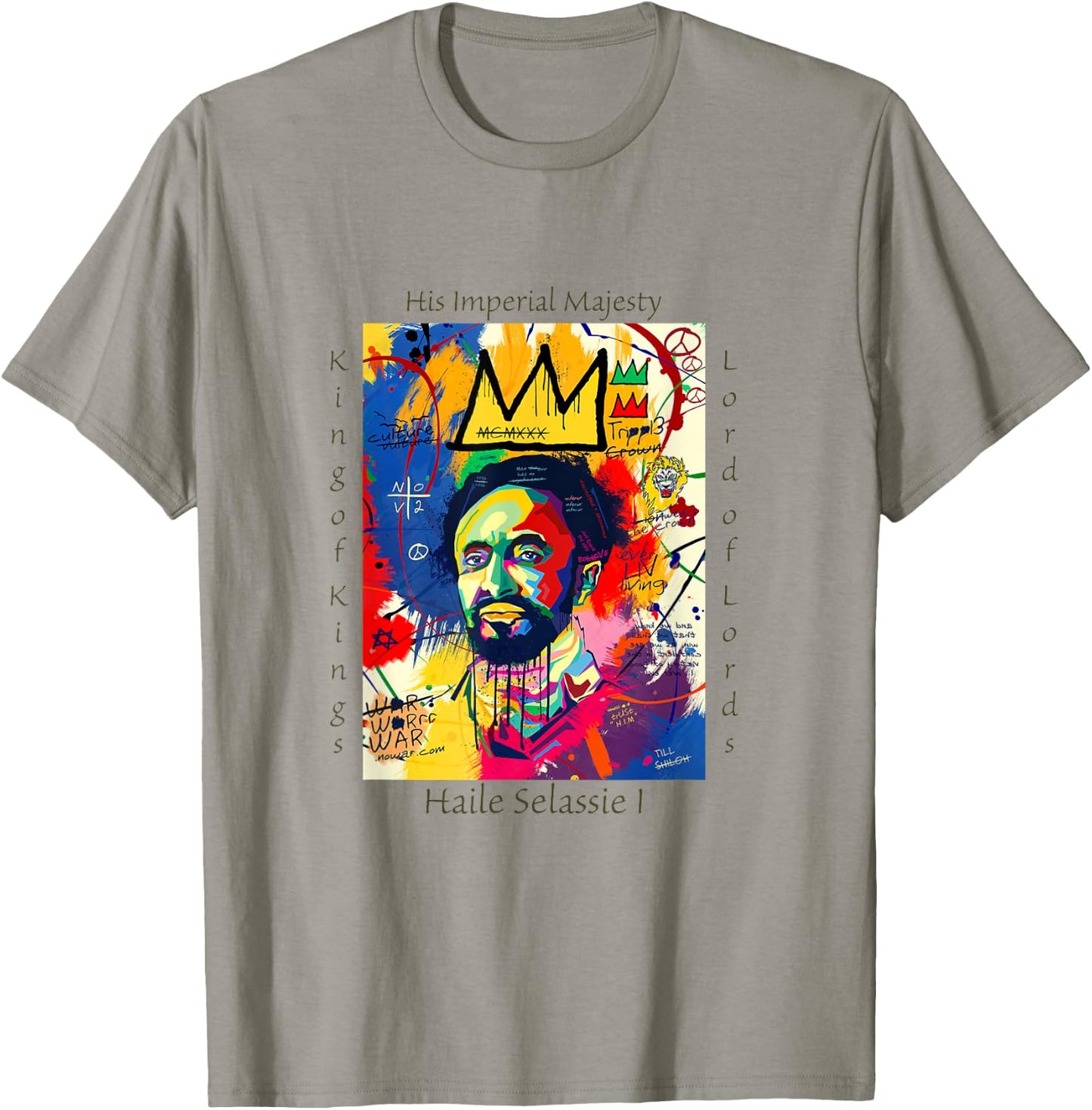 Haile Selassie Portrait T-Shirt - T-Shirt | Sand