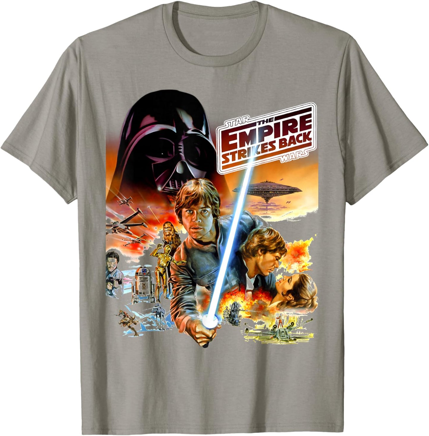 Star Wars The Empire Strikes Back Classic Group Shot T-Shirt - T-Shirt | Sand