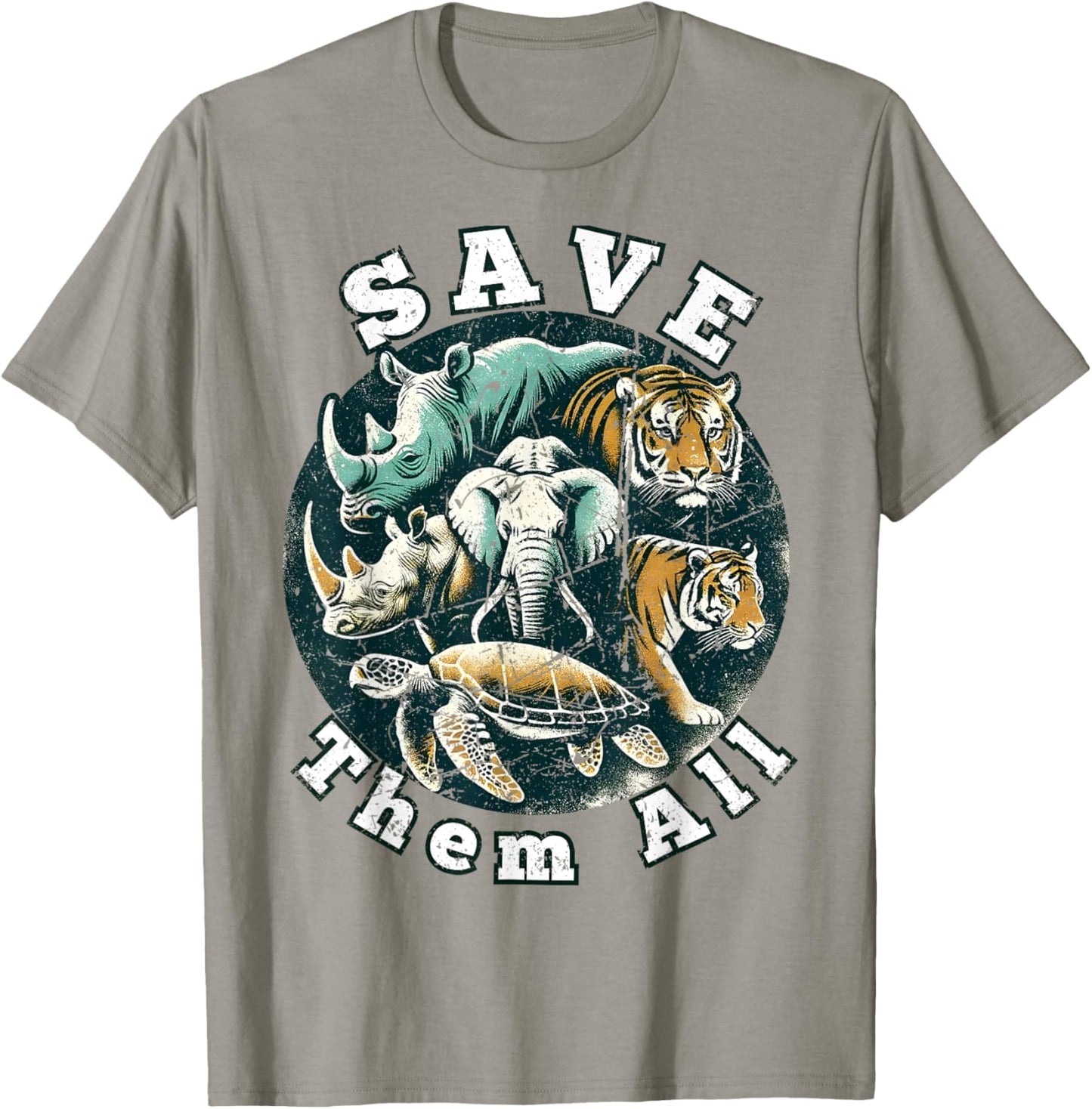 National Endangered Species Day Save Them All T-Shirt - T-Shirt | Sand