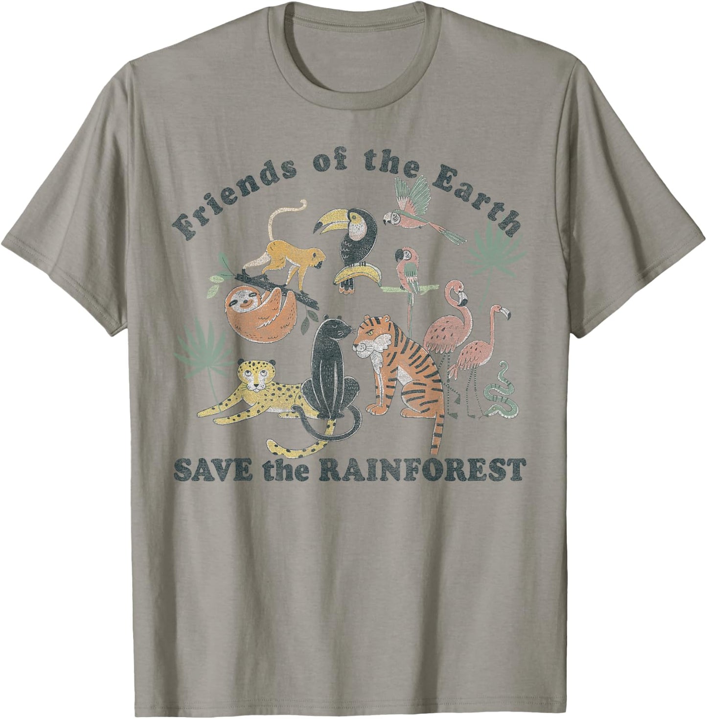Trendy Animals Save The Rainforest T-Shirt - T-Shirt | Sand