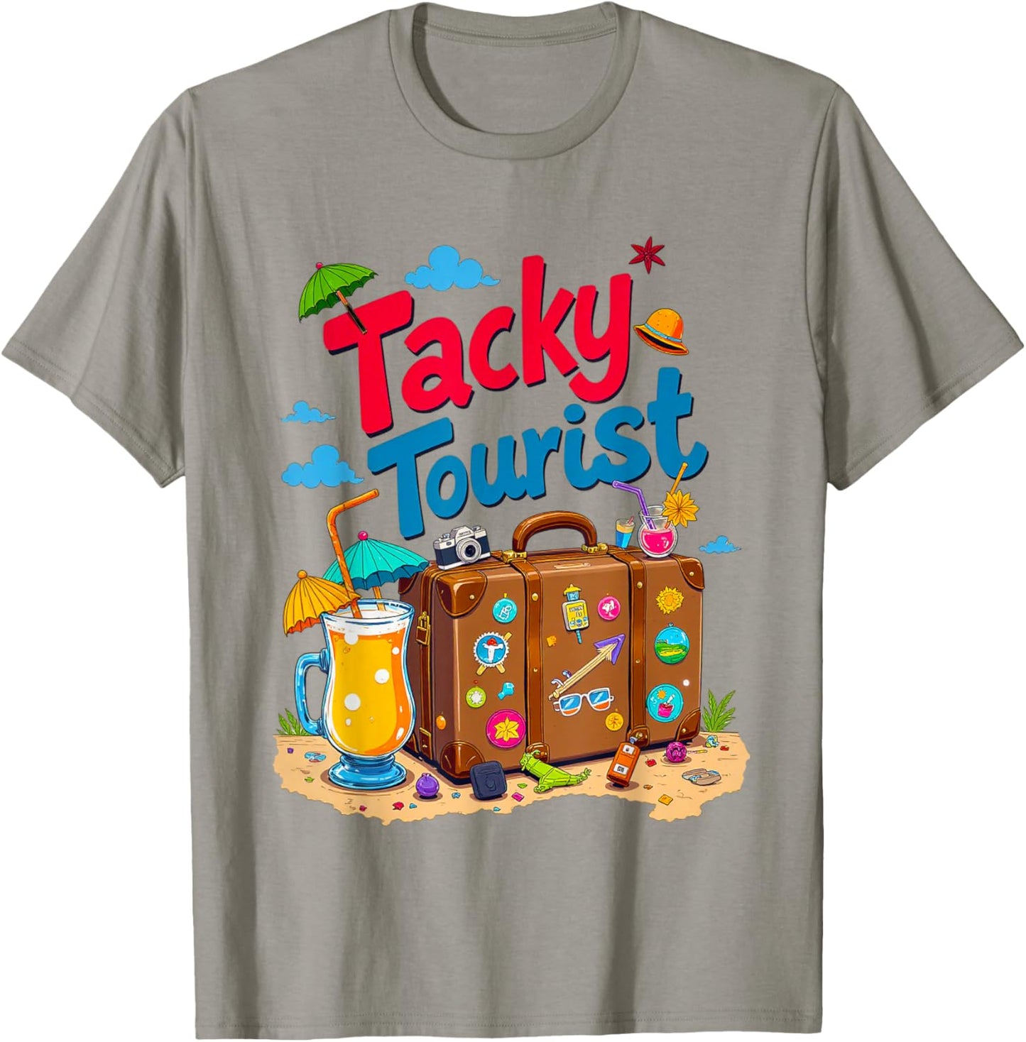 Tacky Tourist Day Outfit Tacky Tourist Costume Idea Tacky T-Shirt - T-Shirt | Sand