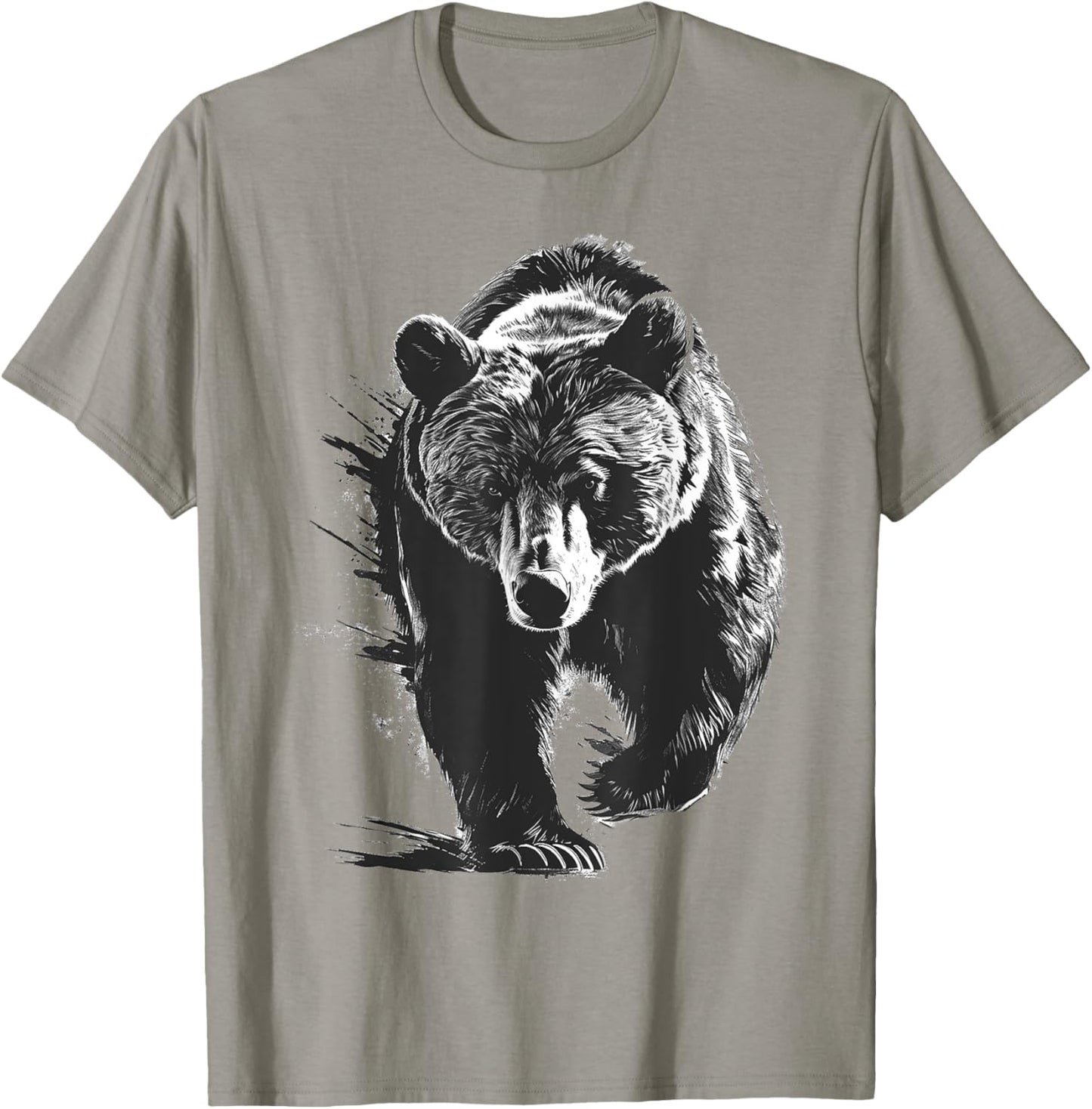 Bear Drawing Animal Painting Graphic Art Bear T-Shirt - T-Shirt | Sand