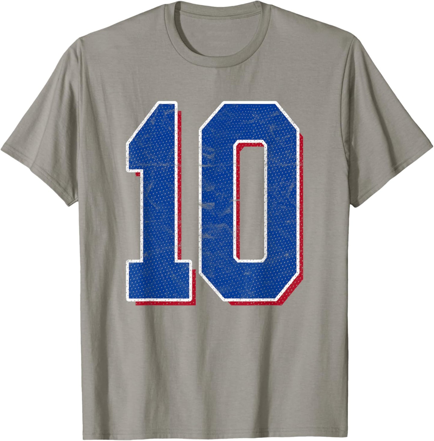 Number 10 Numbered Uniform Sports Team Jersey 10th Birthday T-Shirt - T-Shirt | Sand