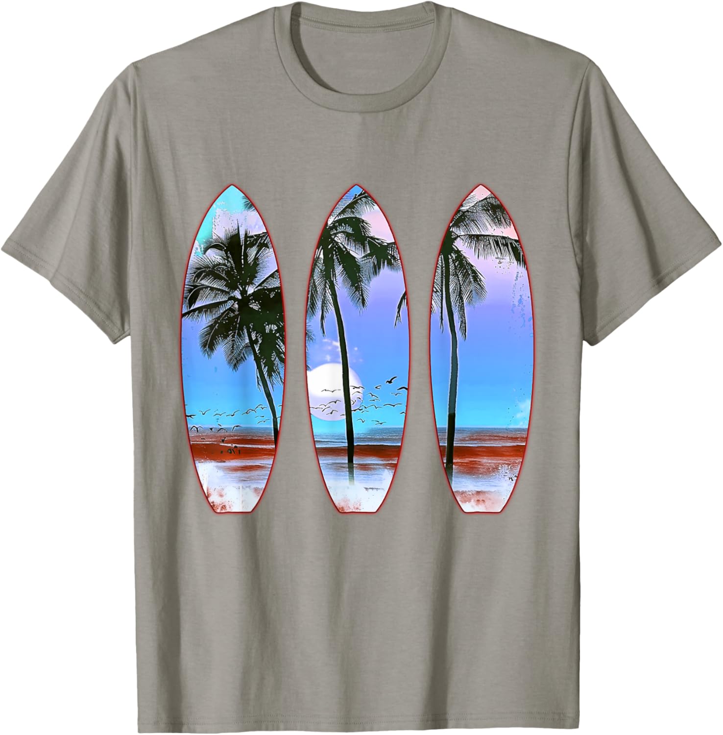 Surfing Surfboard Vintage Retro Surfboarder Surfer Gifts T-Shirt - T-Shirt | Sand