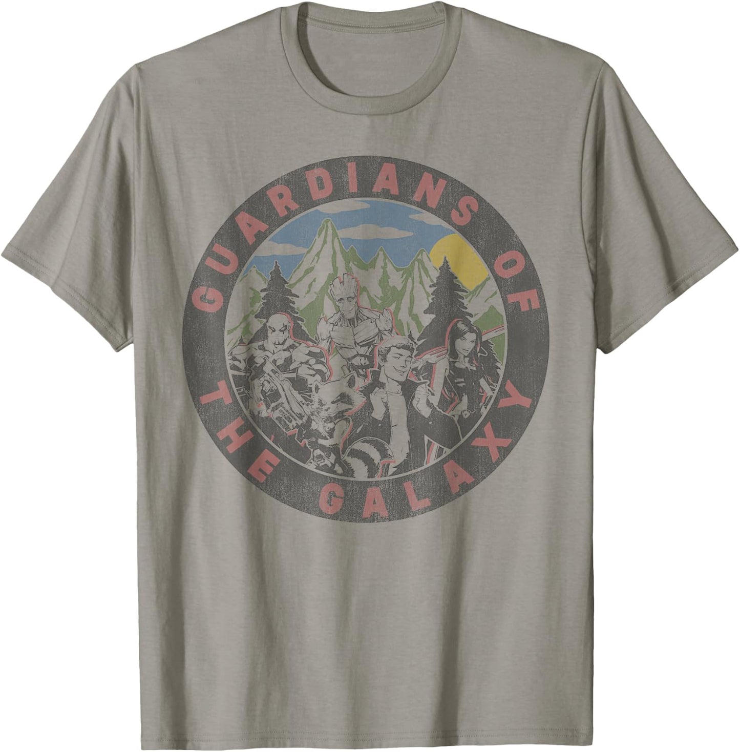 Marvel Guardians of The Galaxy Group Shot Retro T-Shirt - T-Shirt | Sand