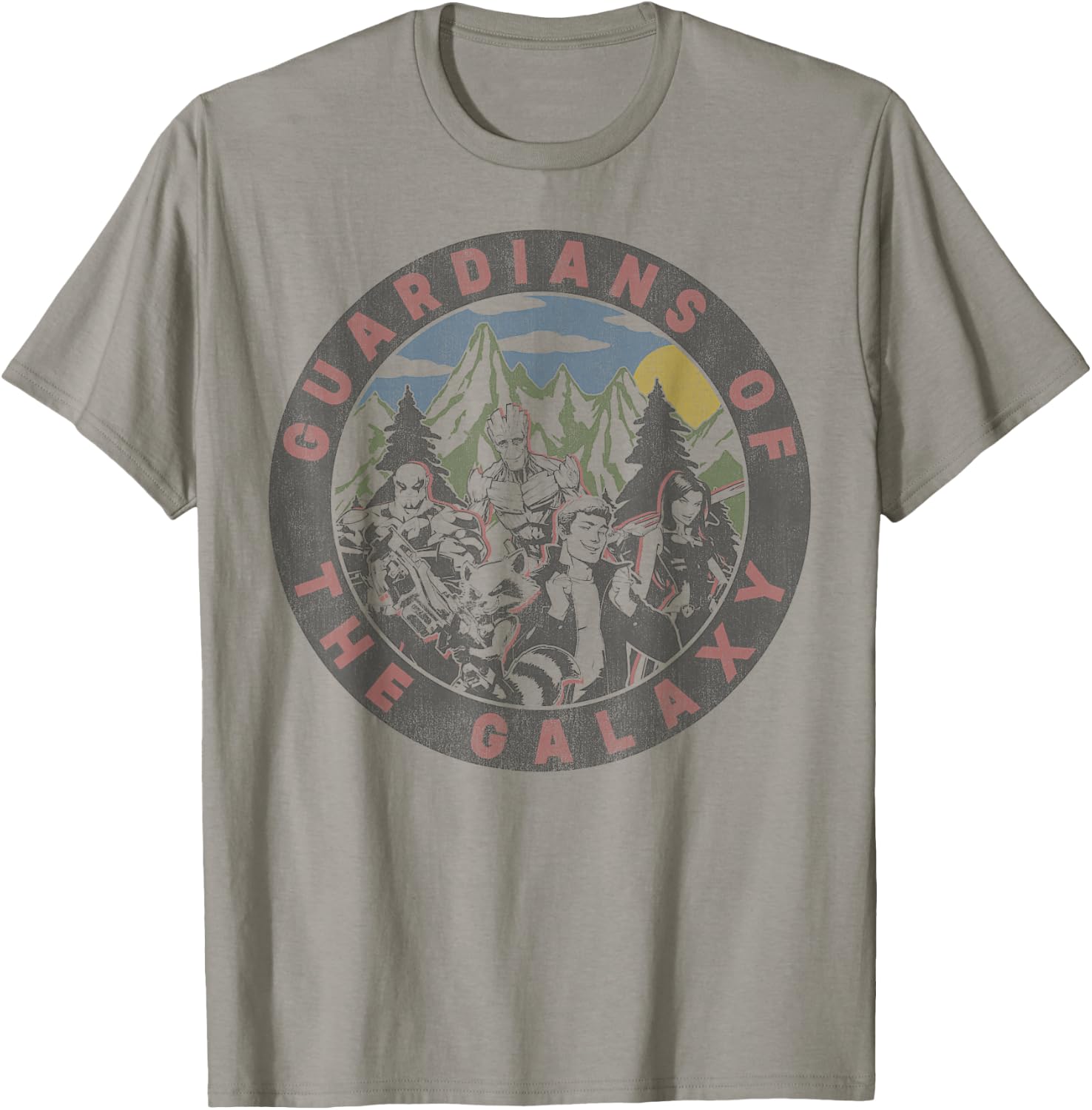 Marvel Guardians of The Galaxy Group Shot Retro T-Shirt - T-Shirt | Sand