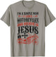 Classic Christian Motorcycle Biker I Am A Simple Man I Like T-Shirt - T-Shirt | Sand