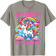 100 Days of School Unicorn Girls Cute 100th Day of School T-Shirt - T-Shirt | Sand