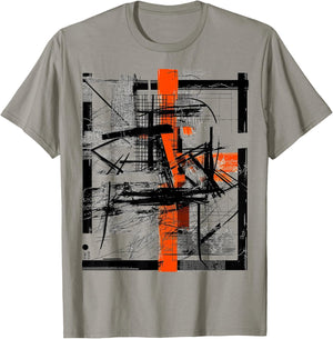 Art Drawing Abstract Geometric Graphic Art T-Shirt - T-Shirt | Sand