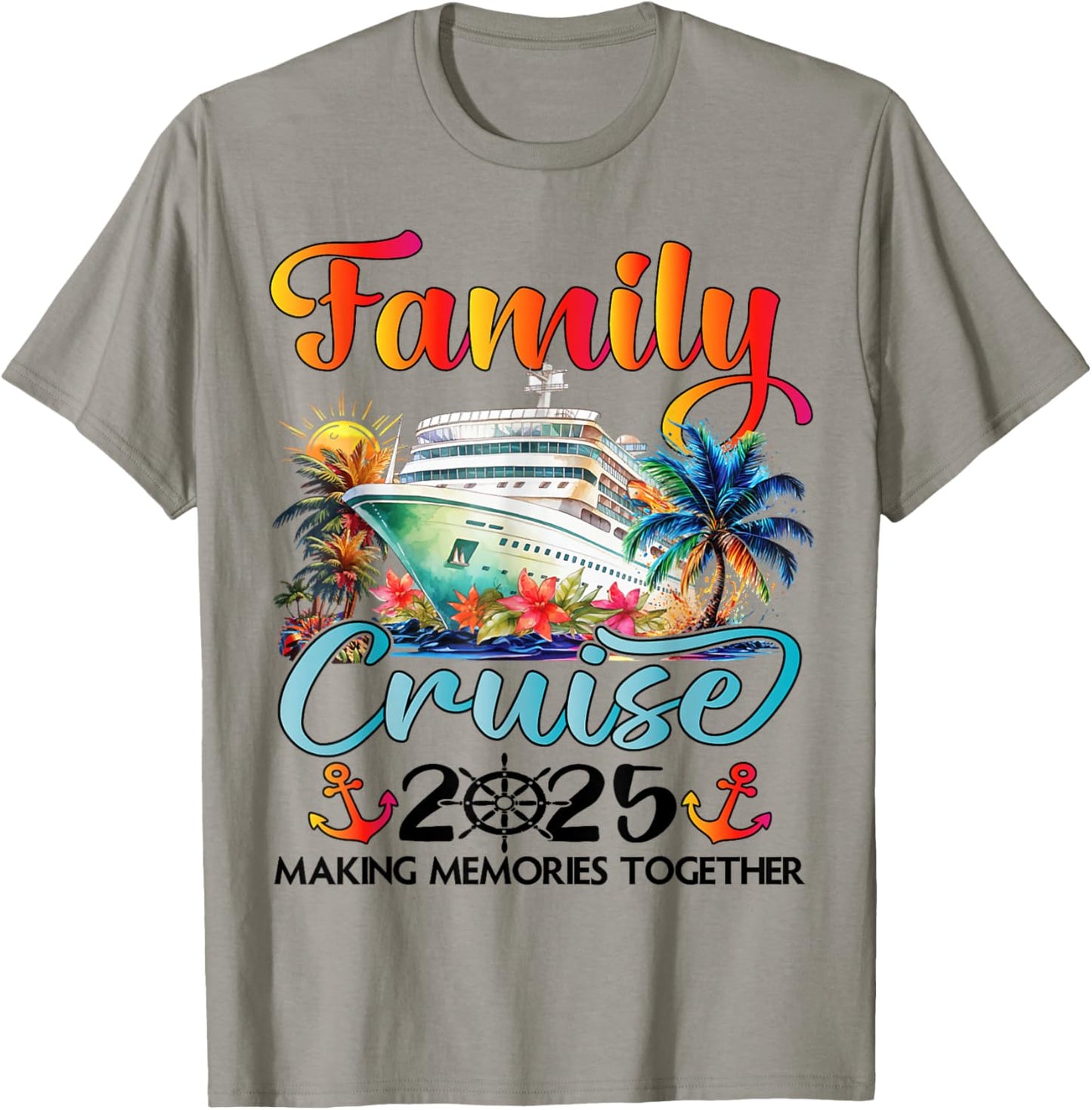 Family Cruise 2025 Family Matching Cruise Ship Vacation Trip T-Shirt - T-Shirt | Sand