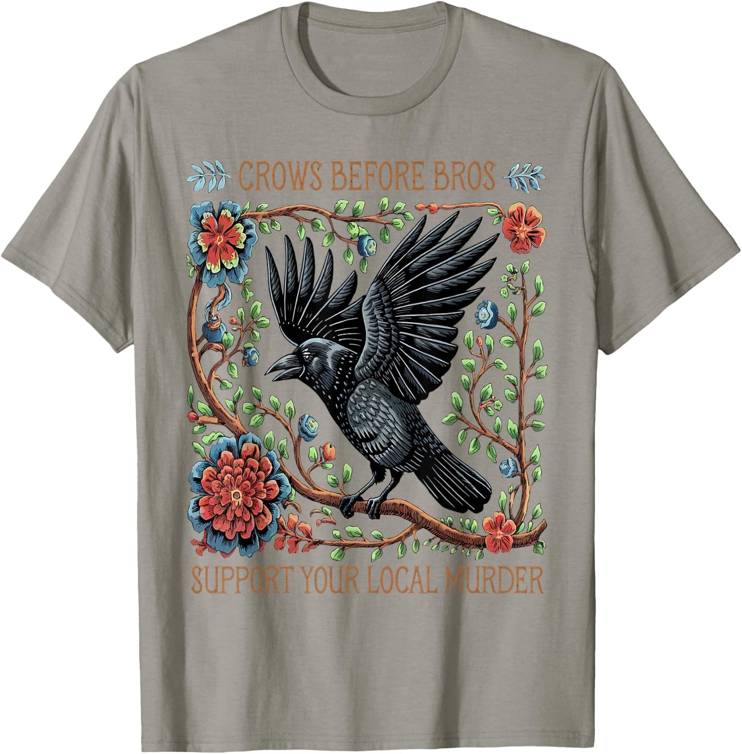 Support Your Local Murder Crows Before Bros Funny T-Shirt - T-Shirt | Sand