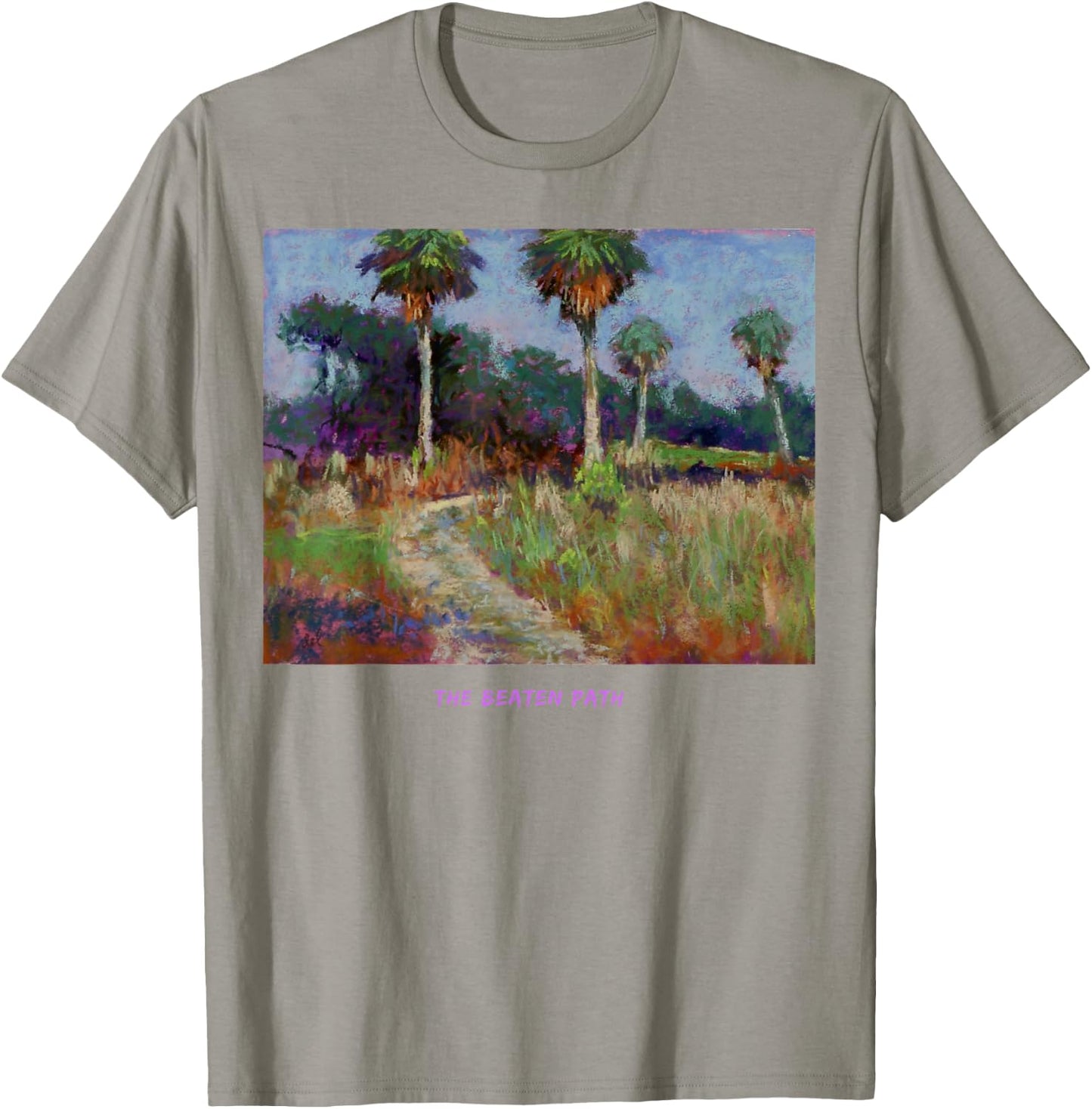 tropical arty- The Beaten Path T-Shirt - T-Shirt | Sand