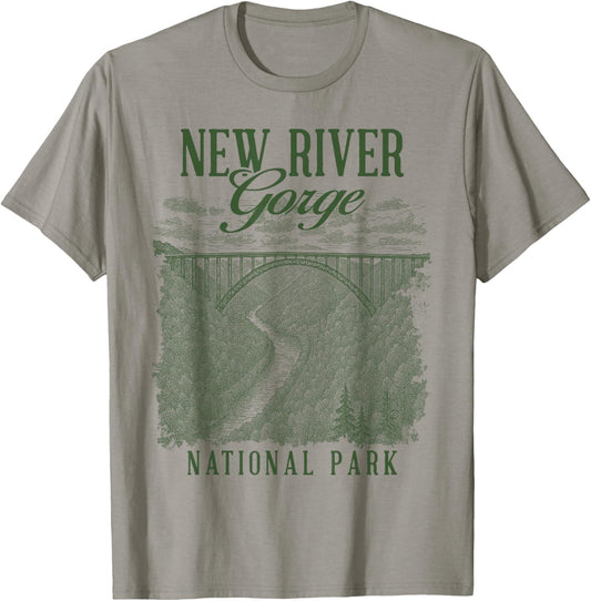 New River Gorge National Park Traveling Nature Exploring T-Shirt - T-Shirt | Sand