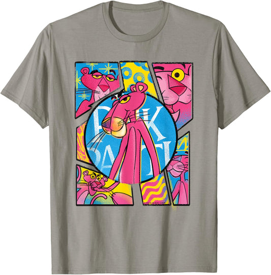Pink Panther Graffiti Panels T-Shirt - T-Shirt | Sand