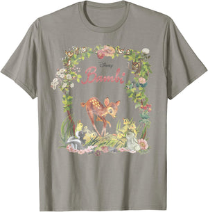 Disney Bambi Floral Portrait T-Shirt - T-Shirt | Sand