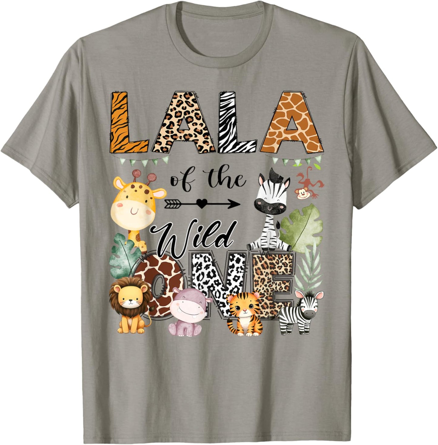 Lala Of The Wild One 1St Birthday Safari Jungle T-Shirt - T-Shirt | Sand