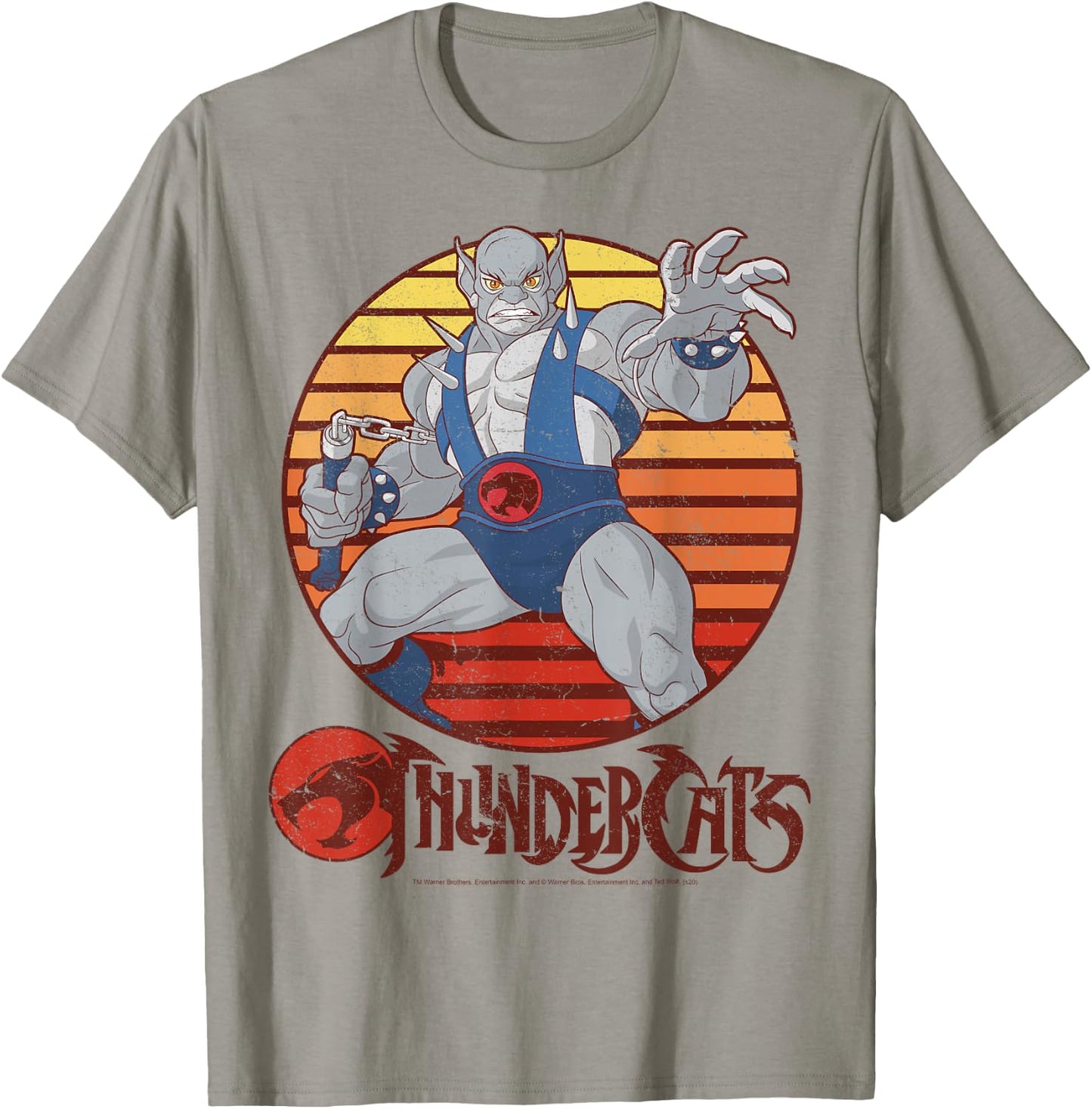 ThunderCats Panthro Retro Sunset T-Shirt - T-Shirt | Sand