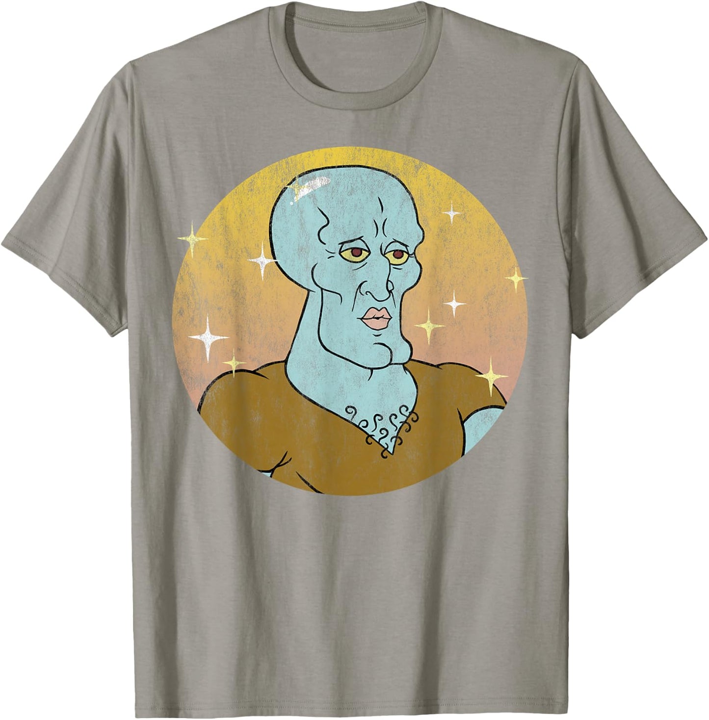Spongebob Squarepants Handsome Squidward Portrait Small T-Shirt - T-Shirt | Sand