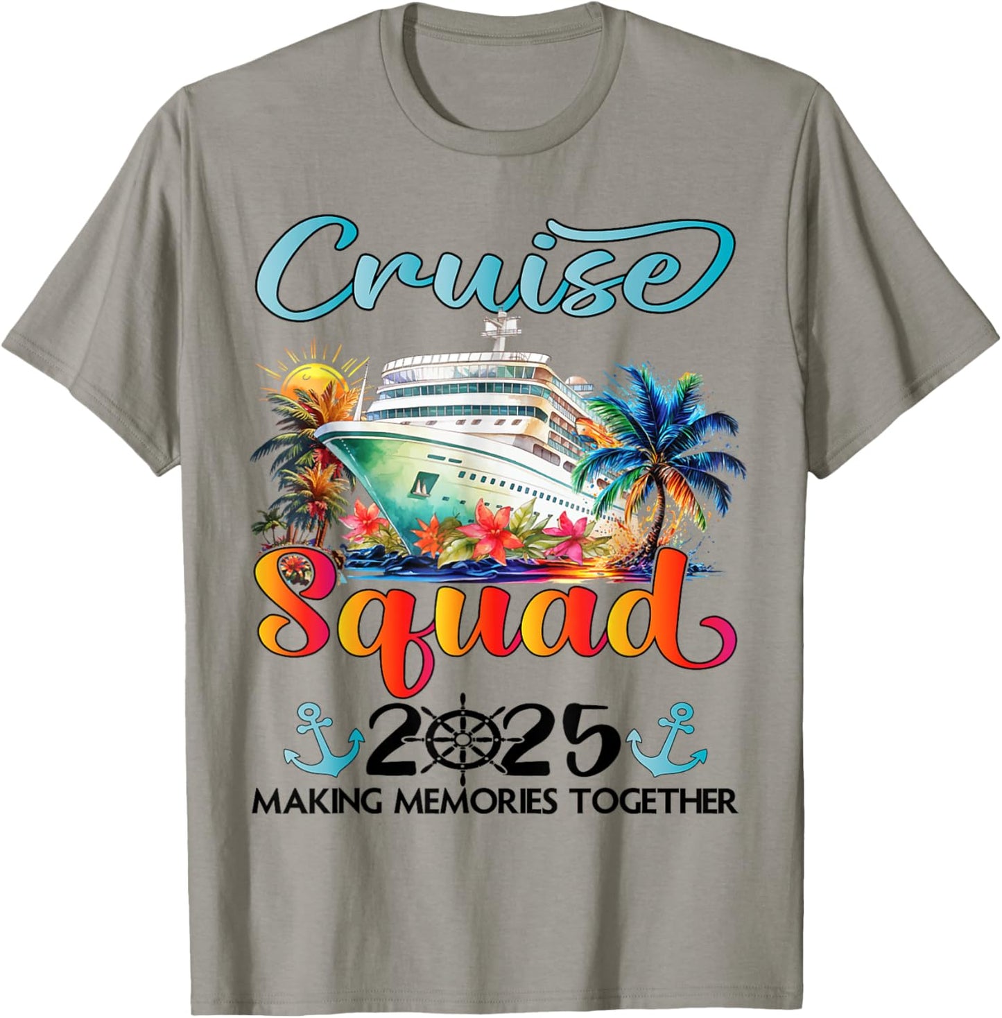 Cruise Squad 2025 Friends Family Vacation Matching Group T-Shirt - T-Shirt | Sand