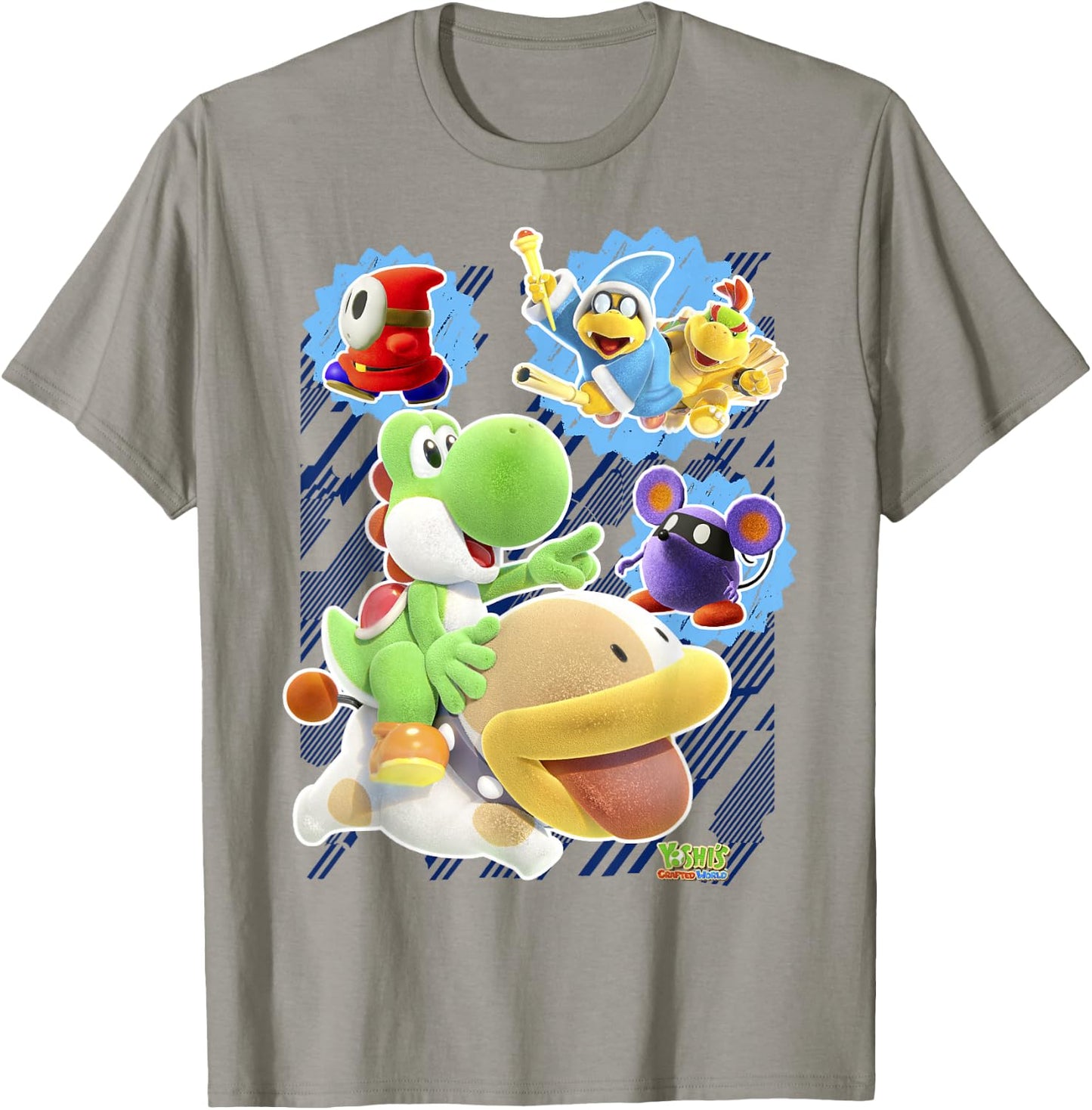 Yoshi's Crafted World Group Shot Poster Graphic T-Shirt - T-Shirt | Sand