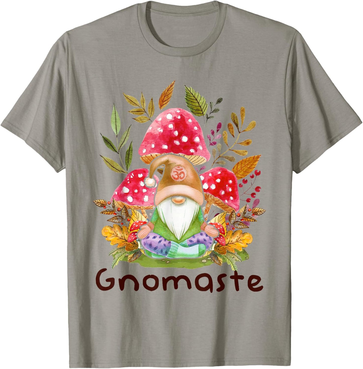 Cute Gnomaste Yoga Gnome Namaste Meditation Zen T-Shirt - T-Shirt | Sand