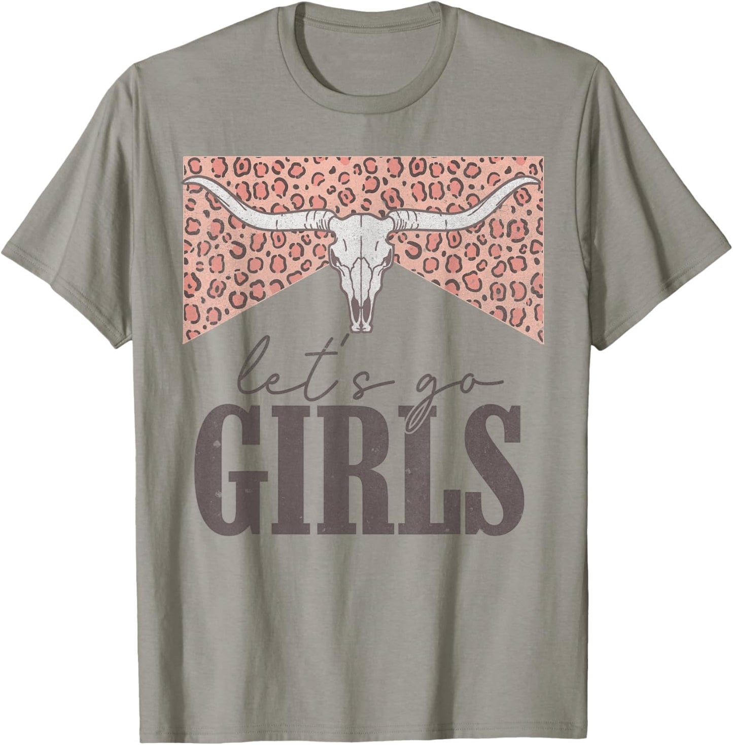 Let's Go Girls Vintage Leopard Western Rode Country Cowgirls T-Shirt - T-Shirt | Sand