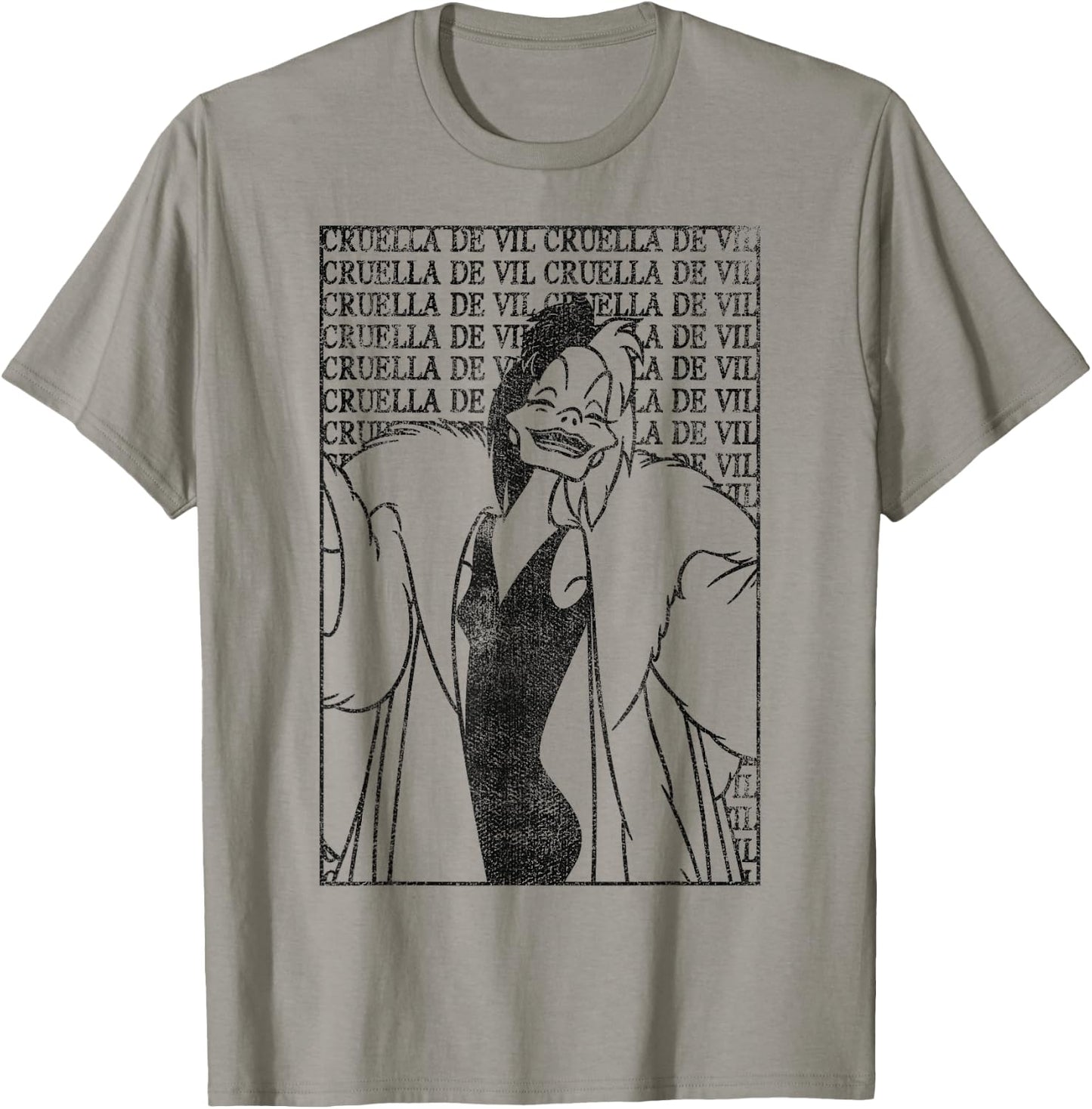 Disney Dalmatians Cruella Card Poster Graphic T-Shirt - T-Shirt | Sand