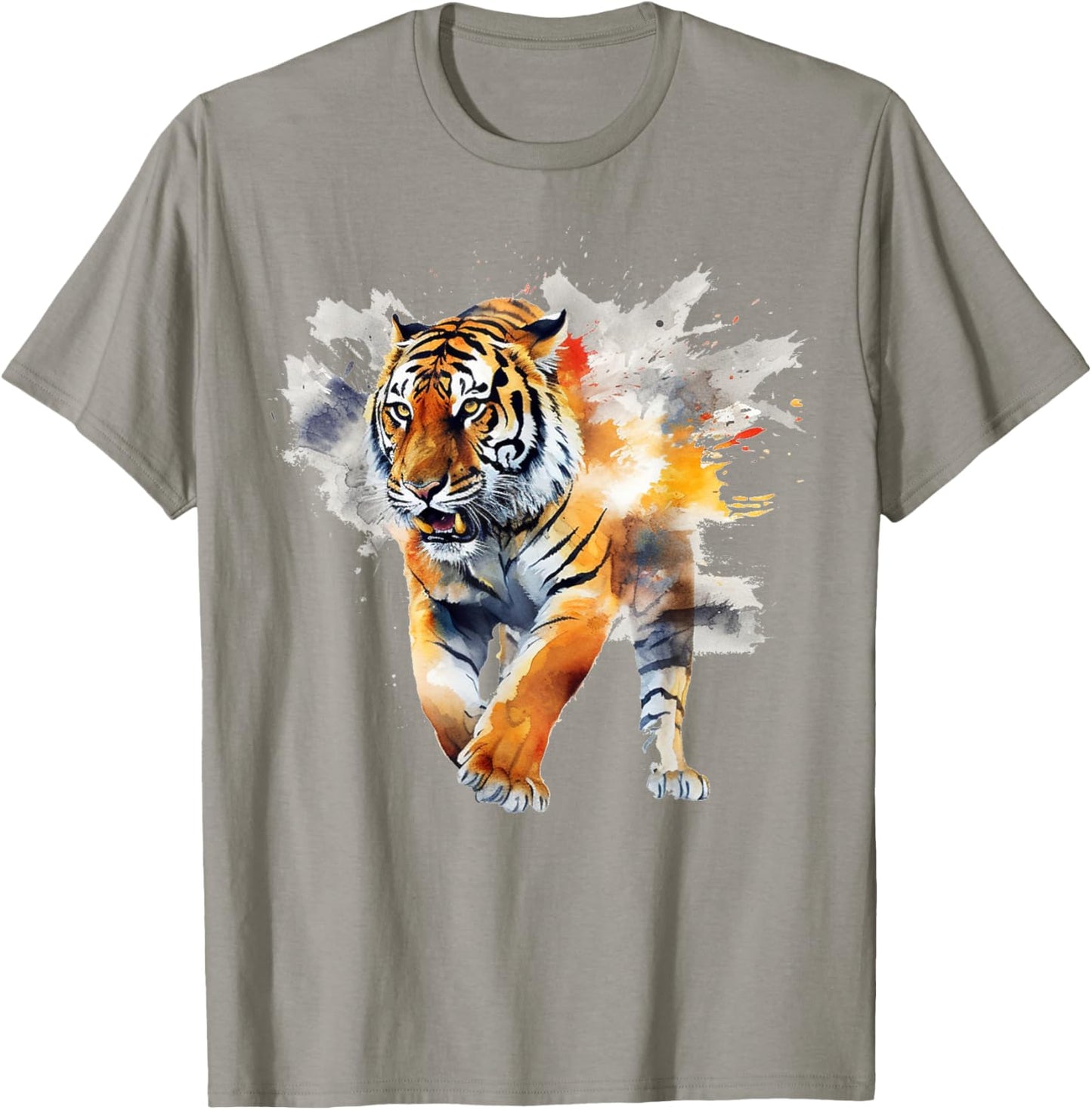 Tiger Artwork - Zoo Animal Tiger T-Shirt - T-Shirt | Sand