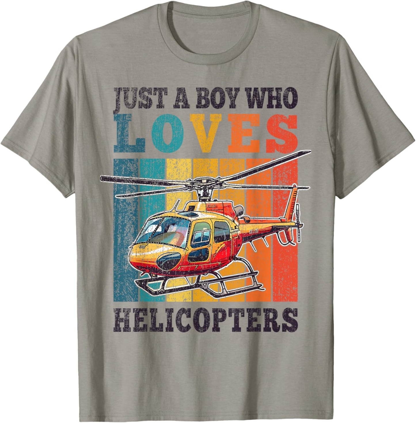 Helicopter Just A Boy Who Loves Helicopters Kid Boys Toddler T-Shirt - T-Shirt | Sand