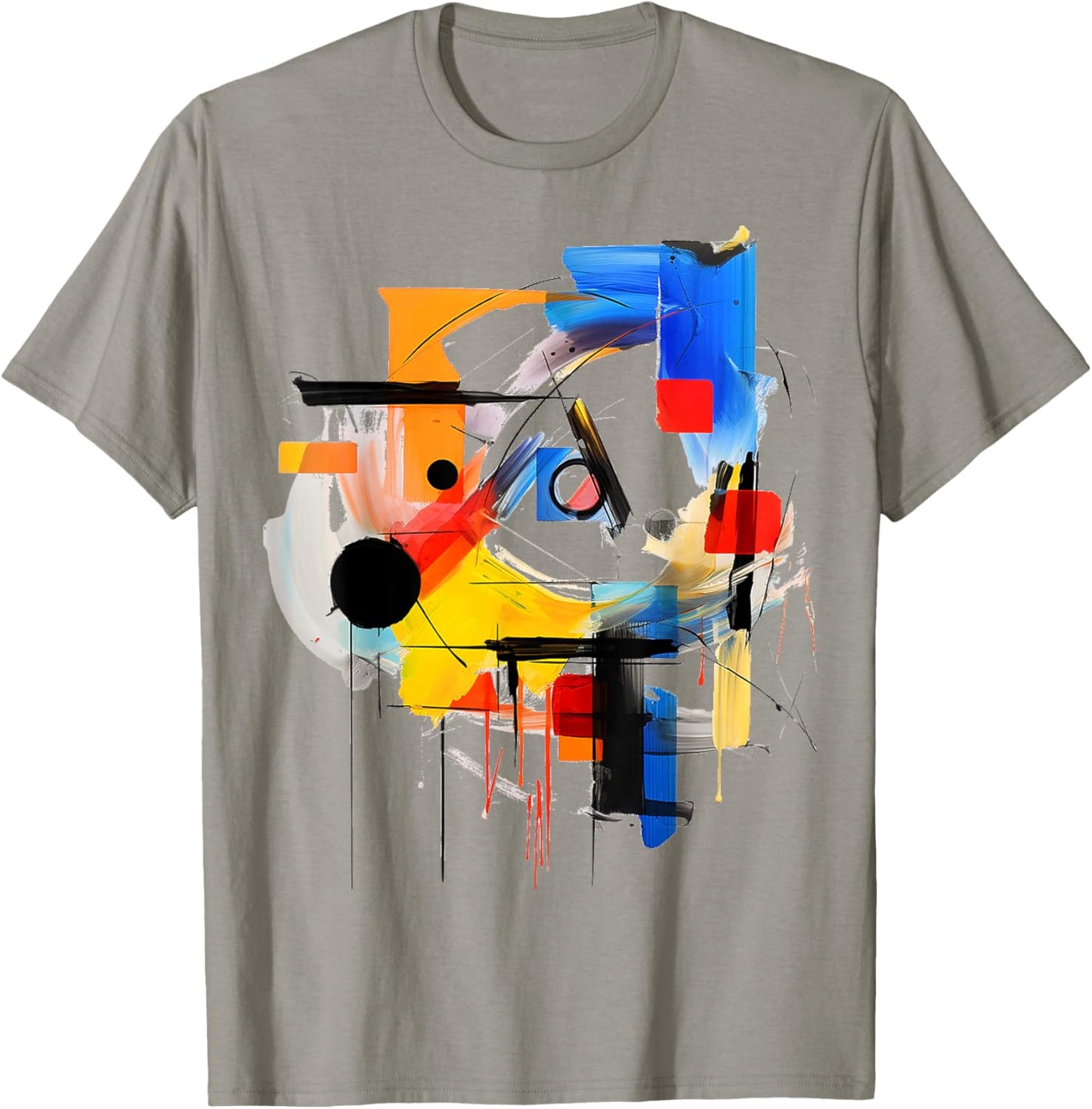 Art Colorful Abstract Geometric Painting Graphic Art T-Shirt - T-Shirt | Sand
