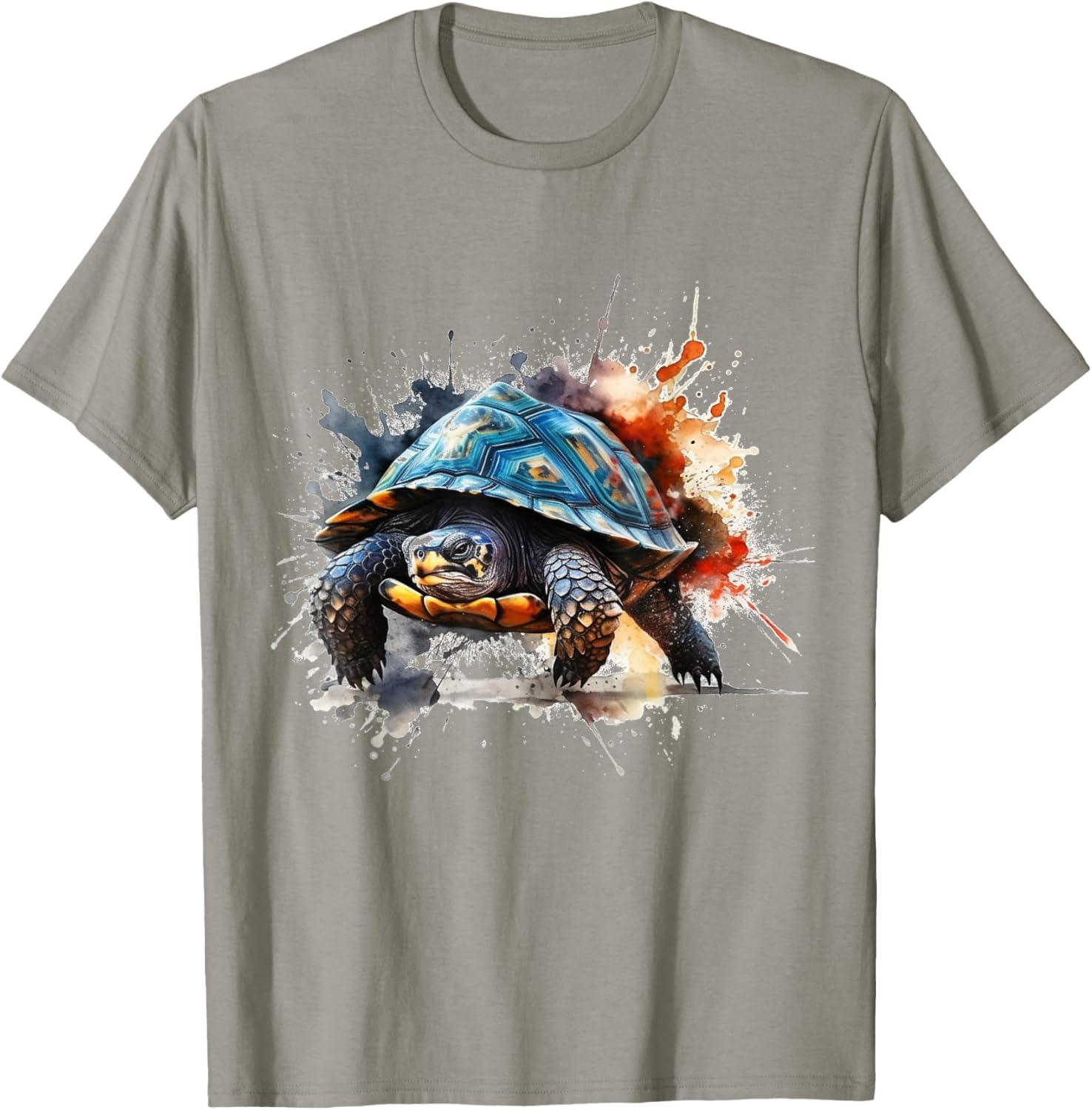 Turtle Artwork - Art Animal Turtle T-Shirt - T-Shirt | Sand