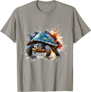 Turtle Artwork - Art Animal Turtle T-Shirt - T-Shirt | Sand