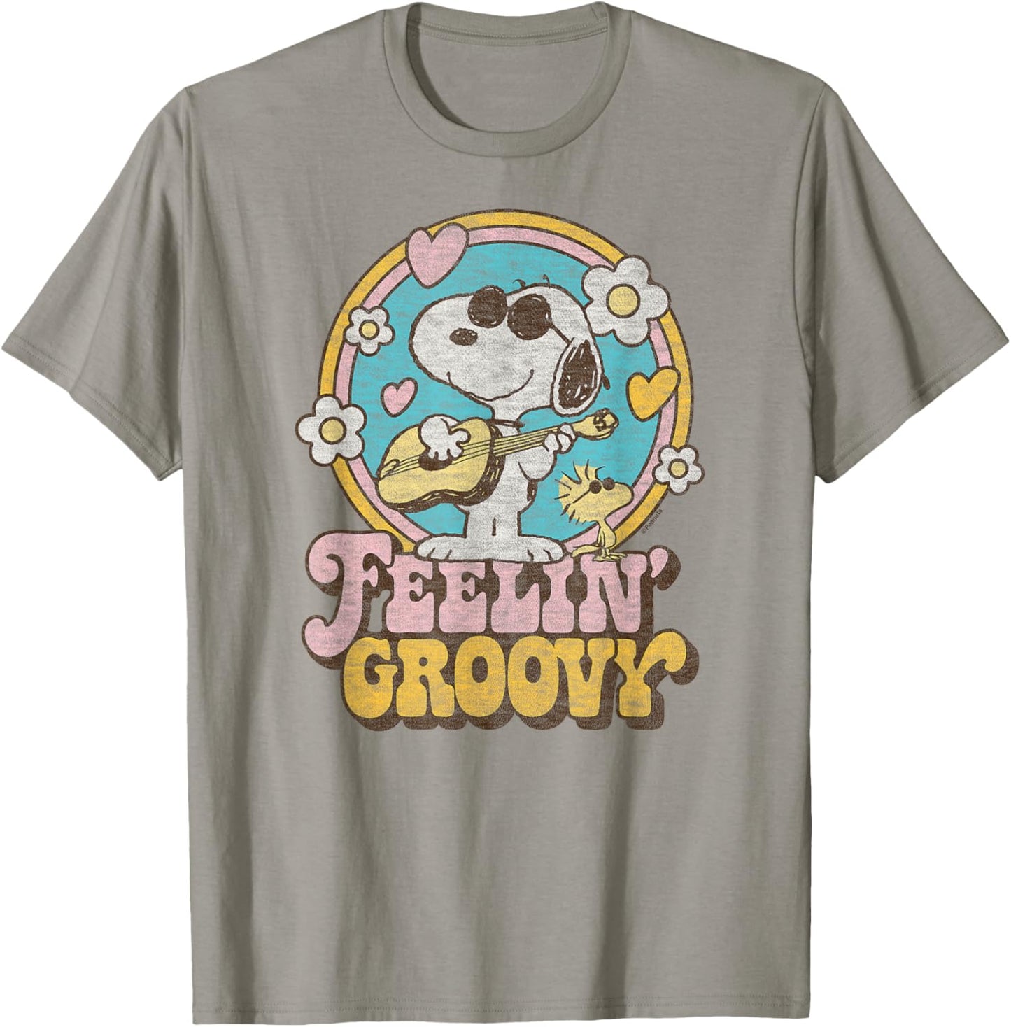 Peanuts - Feelin' Groovy Snoopy and Woodstock T-Shirt - T-Shirt | Sand