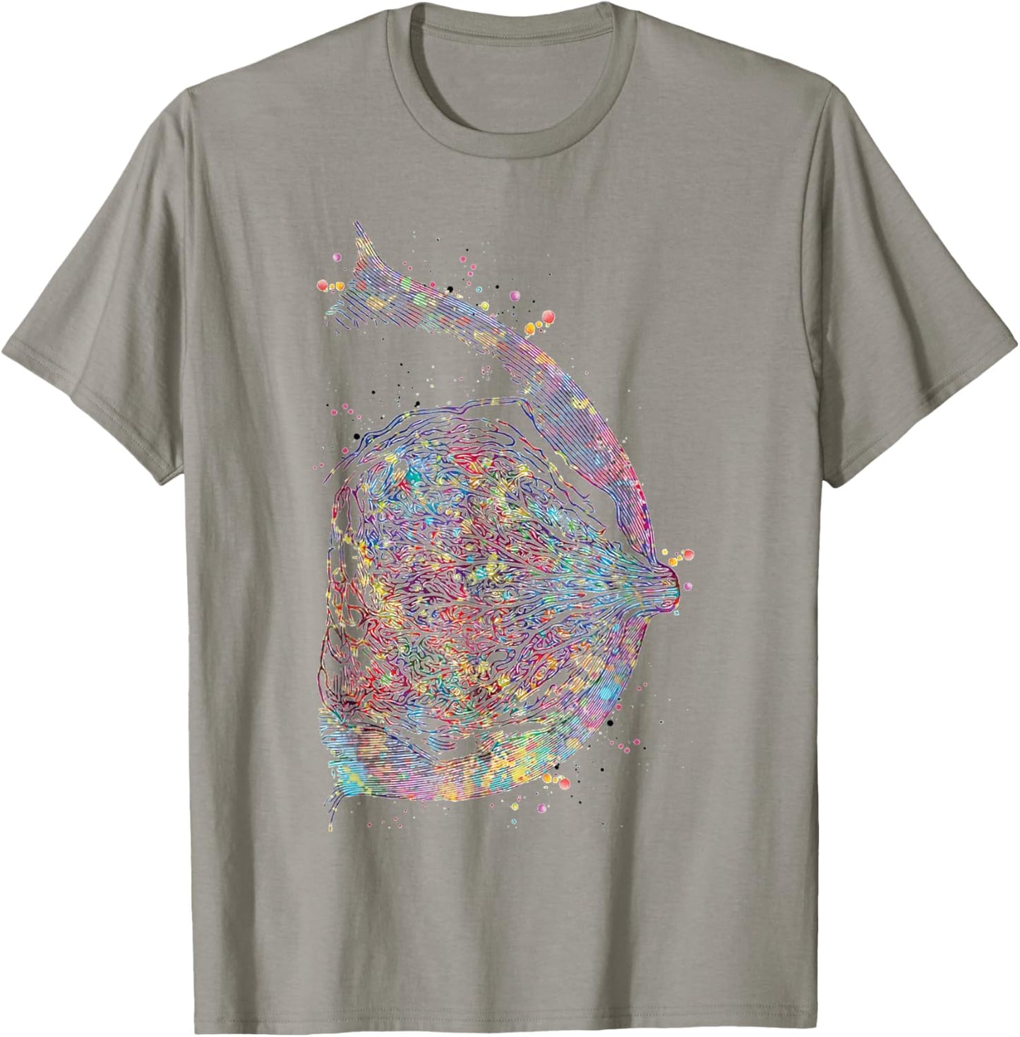 Breast Anatomy Watercolor Breast Cancer Medical T-Shirt - T-Shirt | Sand